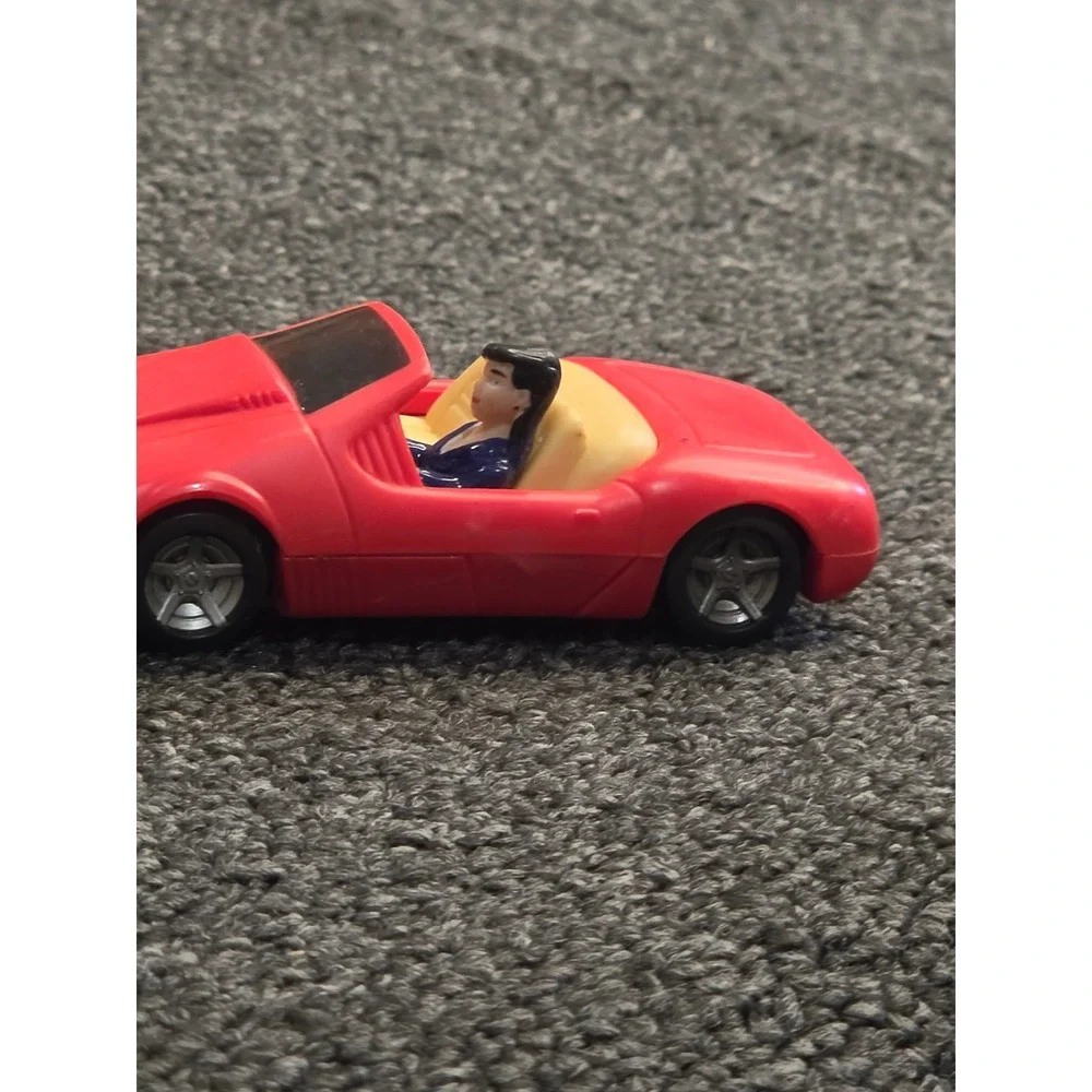Vintage 1997 Burger King Kids Club DC Comics Red Convertible Toy Car RC23